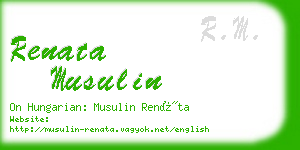 renata musulin business card